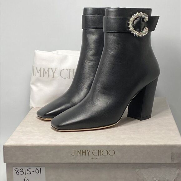 Jimmy Choo Myan 85 Leather Ankle Boots size 36 - Picture 13 of 15